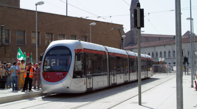 Tram is part of public transportation in Florence