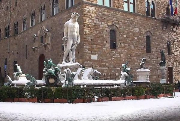 Snow in Florence on March 1, 2018