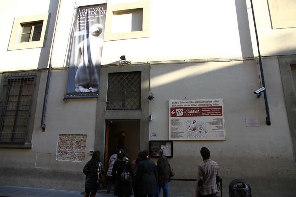 The entrance of the Galleria dell'Accademia