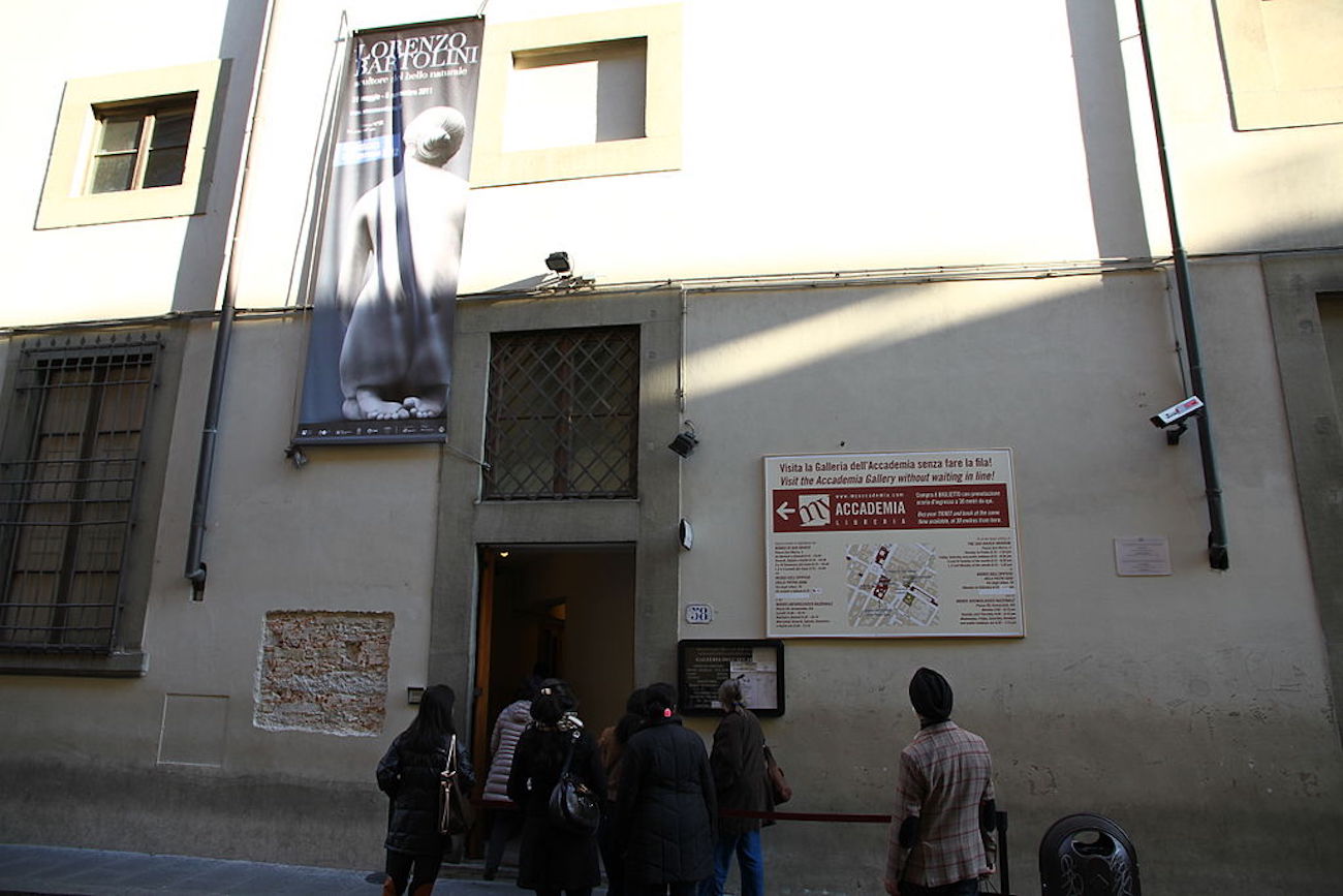 The entrance of the Galleria dell'Accademia