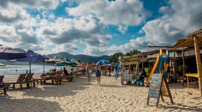 Bad weather leaves beaches empty