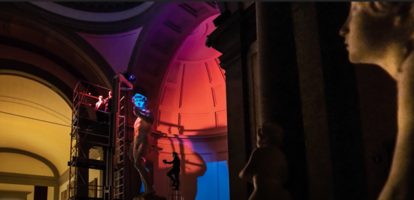 Expo 2020: the hulls with the record-size Tricolour flag and the re-production of Michelangelo’s David, the Italy Pavilion’s main attractions, revealed today in Dubai