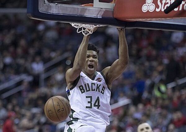 The Greek NBA superstar Giannis Antetokounmpo
