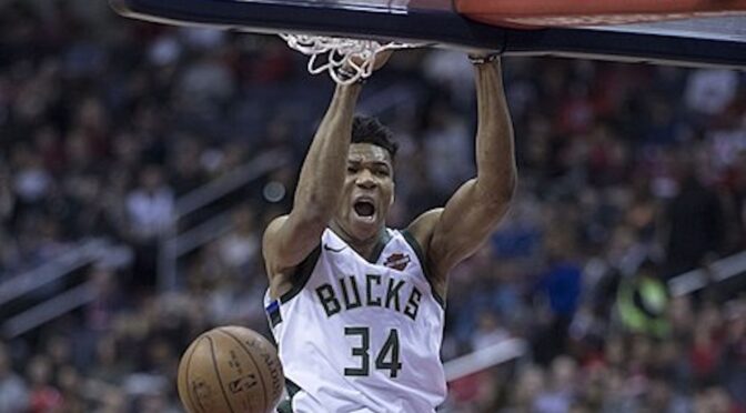 The Greek NBA superstar Giannis Antetokounmpo