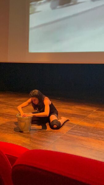 Eirini Lavrentiadou's performance at the Azul film festival, Montemurlo (Prato)