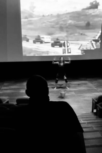 Eirini Lavrentiadou's performance at the Azul film festival, Montemurlo (Prato)