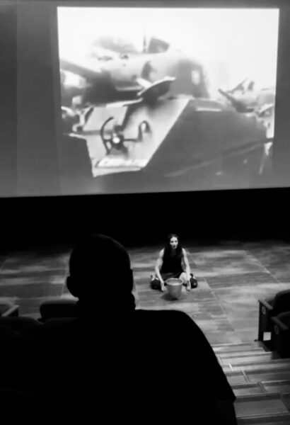 Eirini Lavrentiadou's performance at the Azul film festival, Montemurlo (Prato)