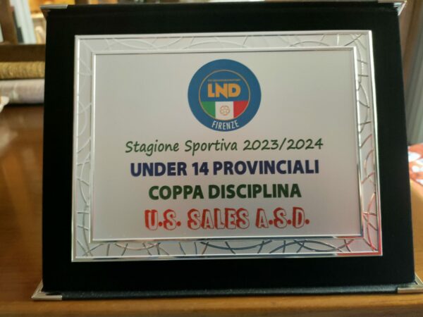 a U.S. Sales di Firenze celebra una stagione indimenticabile: l’Under 14 Provinciale trionfa nella Coppa Disciplina