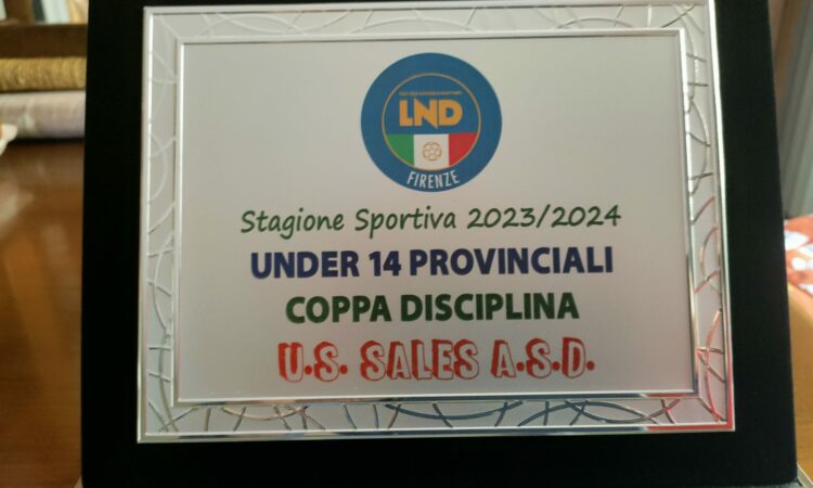 a U.S. Sales di Firenze celebra una stagione indimenticabile: l’Under 14 Provinciale trionfa nella Coppa Disciplina