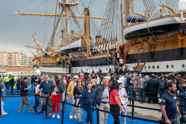 The iconic Italian Navy training ship Amerigo Vespucci 