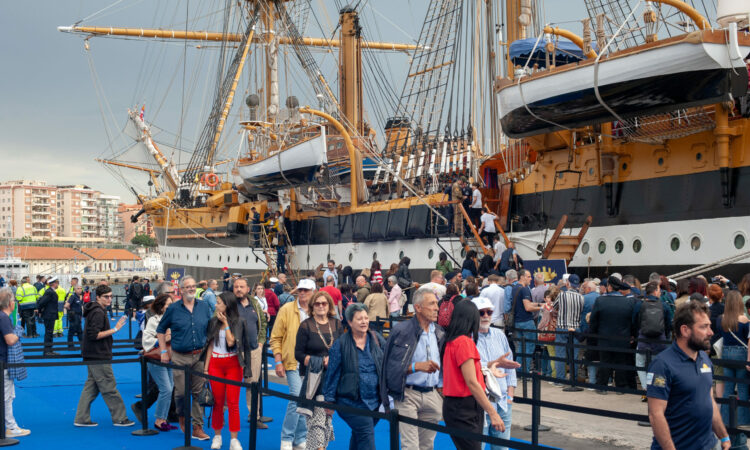 The iconic Italian Navy training ship Amerigo Vespucci 
