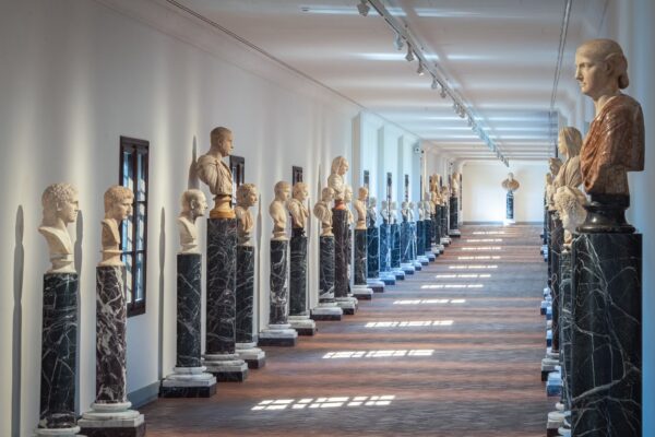 Over fifty Roman busts now enrich the Ponte Vecchio stretch of the Vasari Corridor, returning to public view after decades in storage.