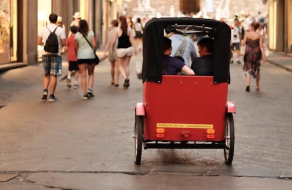 Florence to Ban Rickshaws and Caddies from UNESCO Area