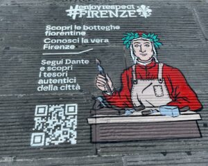 Green Graffiti Appear in Florence to Promote Respectful Tourism