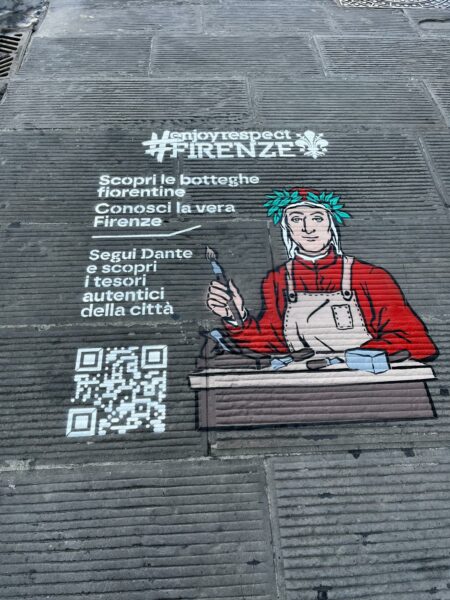 Green Graffiti Appear in Florence to Promote Respectful Tourism