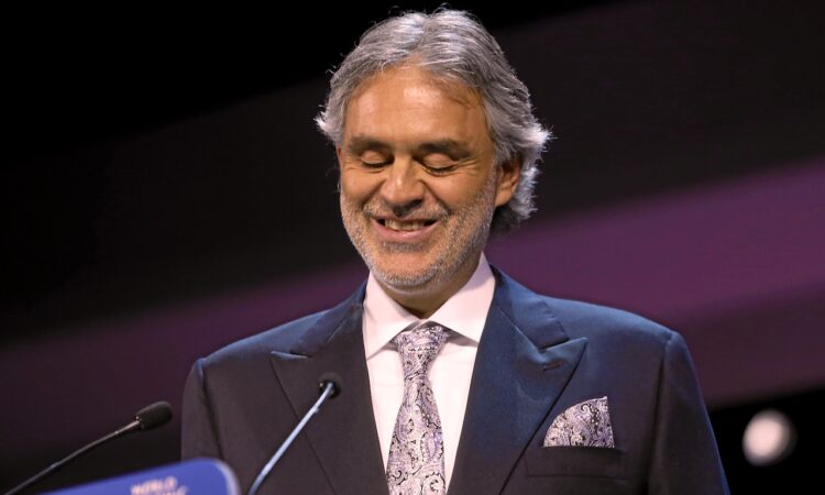 Andrea Bocelli. image.ch/Photo Michele Limina via Word Economic Forum