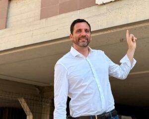 The center-right candidate Alessandro Tomasi of Fratelli d’Italia