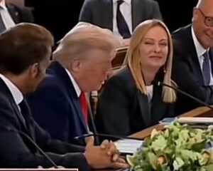 U.S. President Donald Trump turned to Italian Prime Minister Giorgia Meloni and said, You look fantastic.