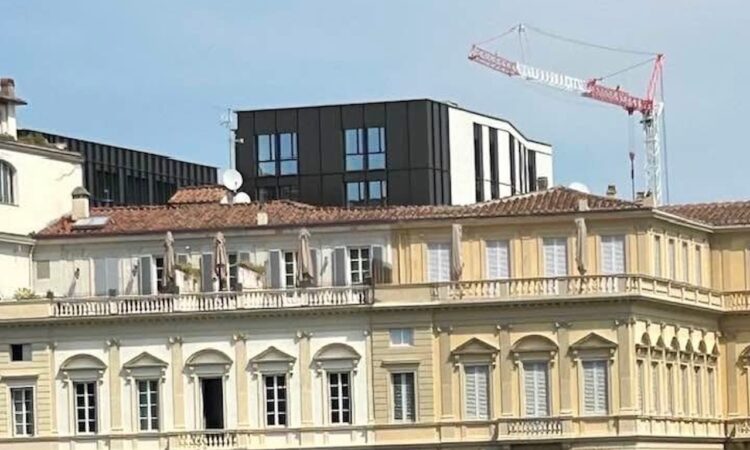 Black-and-White Tower near the Lungarno Sparks Debate in Florence
