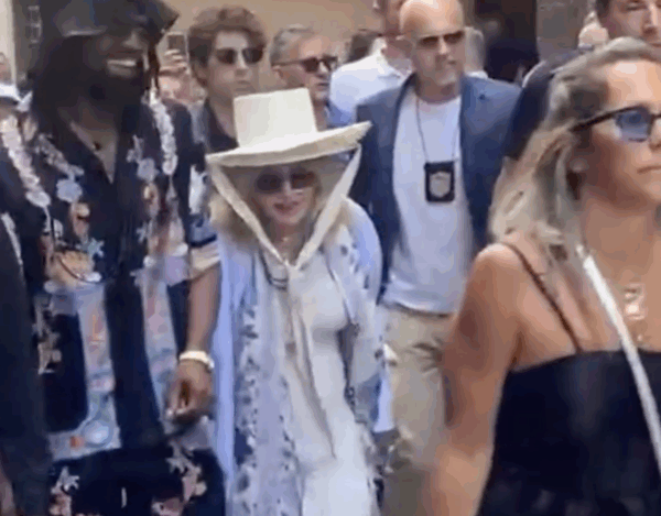 Madonna Celebrates Birthday in Tuscany, Seen in Florence and at Siena’s Palio
