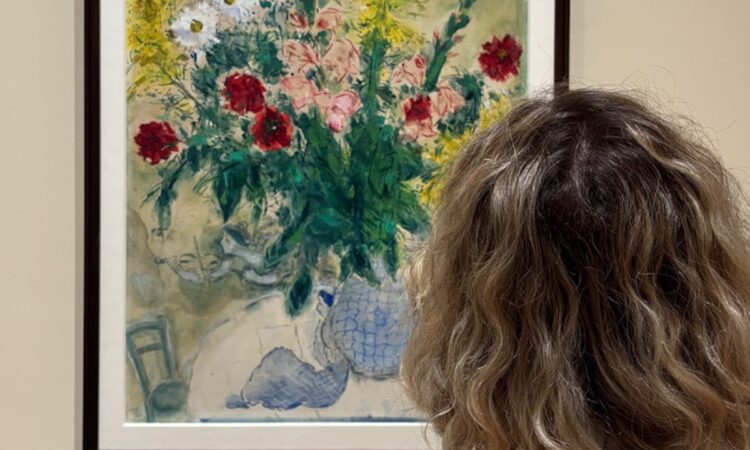 Marc Chagall, Fleurs dans un vase bleu, 1936 - Courtesy Collezione Roberto Casamonti