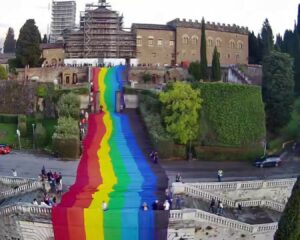 The One-Kilometer Rainbow Flag