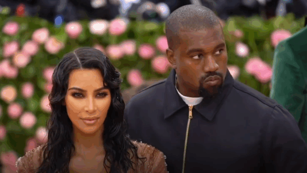Kardashian with then-husband Kanye West at the Met Gala in 2019, via Wikipedia