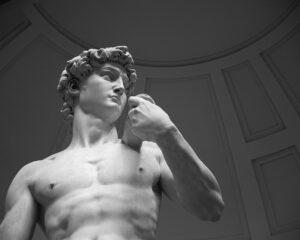 A detail of the David statue by Michelangelo Buonarroti, 1501-1504 CE (Photo: Joe Hunt)