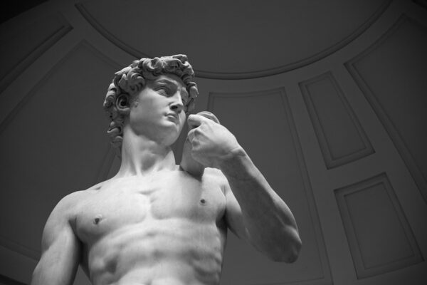 A detail of the David statue by Michelangelo Buonarroti, 1501-1504 CE (Photo: Joe Hunt)
