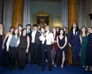 The President of The American University of Florence with long-term students