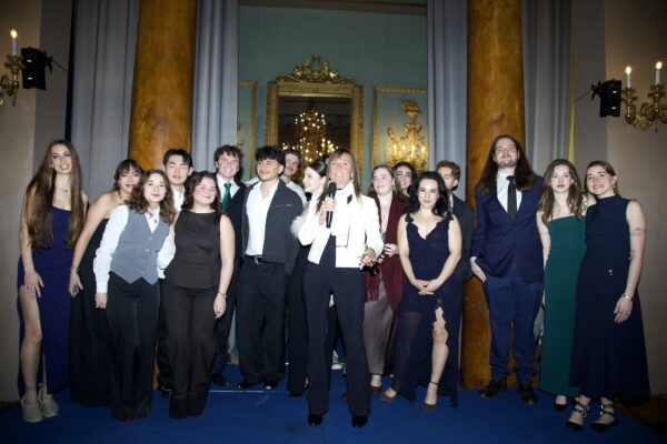 The President of The American University of Florence with long-term students