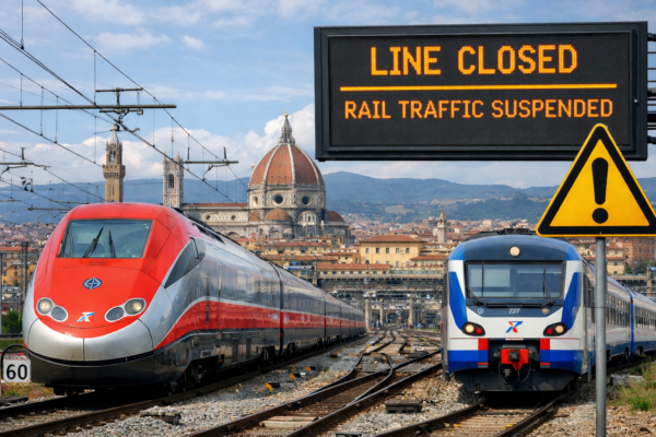 Italy’s main north–south rail corridor disrupted in Florence for 24 hours