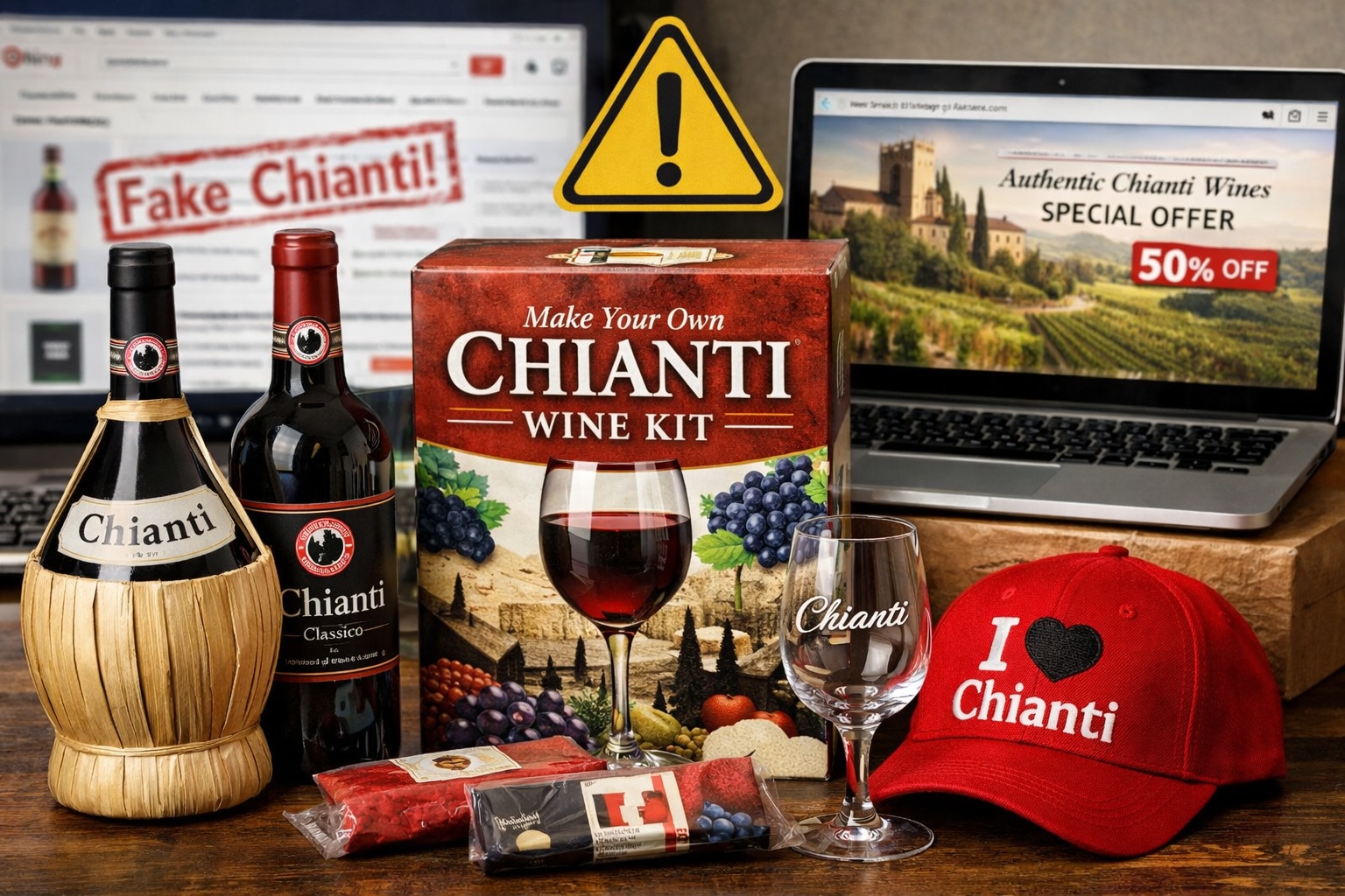 Sahte Chianti: Altı ayda 2.500'den fazla yasa dışı çevrimiçi içerik tespit edildi