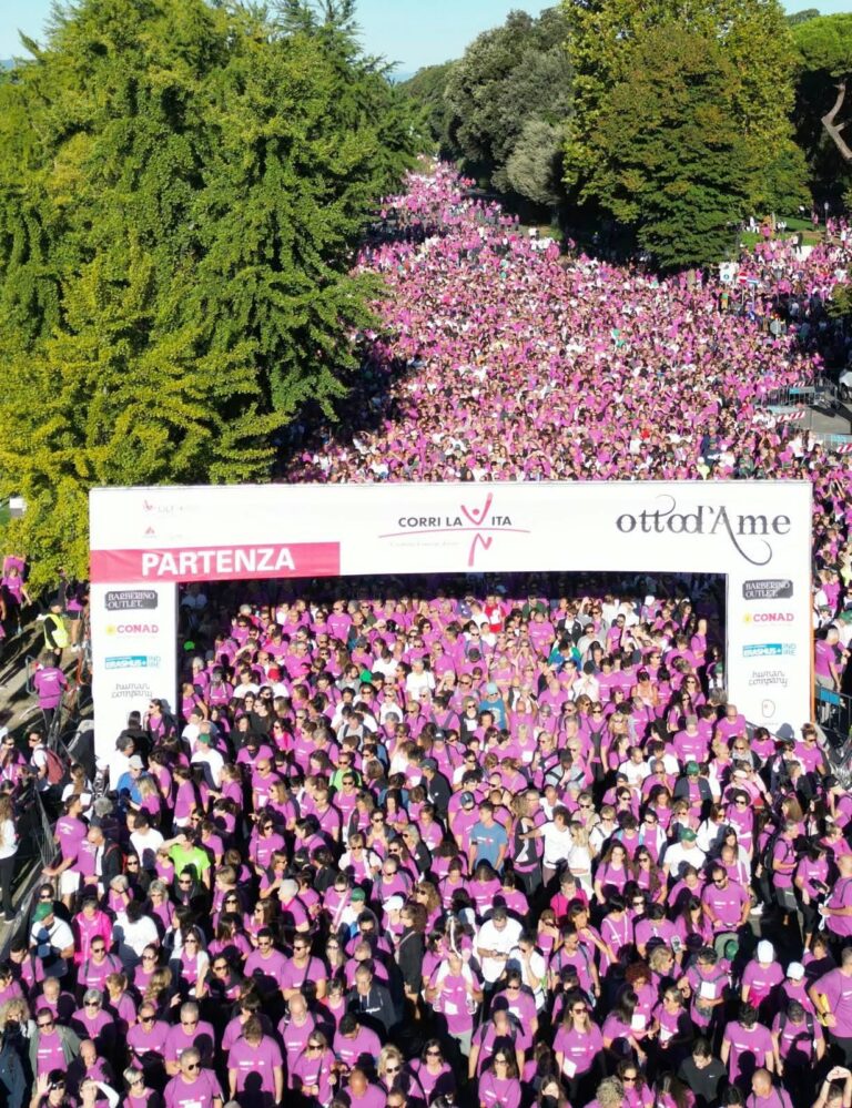 More than 44,000 join Corri la Vita, raising over €1 million for breast cancer projects